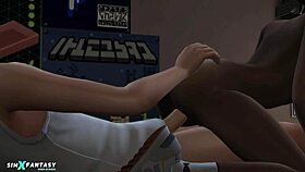 Cassandra goth experiences her first time in the sims 4 3d cartoon