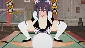 In Koikatsu, the cat girl engages in a steamy sex scene.