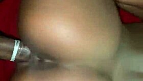 cheating ebony rides big black cock as boyfriend leaves for work.