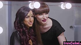 Hot Shemales Engage In Sex And Fisting With Milf