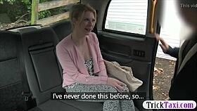 pretty blonde passenger gets pussy pounded in the backseat