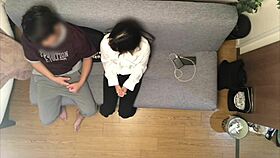 a young japanese couple watches steamy videos, gets turned on, and starts their own fun.