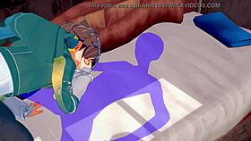 i love this konosuba yaoi where kazuma gets a blowjob with cum in his mouth, japanese asian manga anime game porn gay