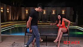 Two MILFs seduce stepson Gali Diva Kari Cachonda with pussy sucking