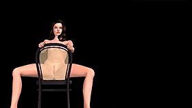 Animated 3D Cartoon Girl Poses Intensely In Multiple Positions