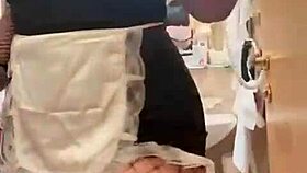 Guess what? This milf maid cleans with her anal and pussy!