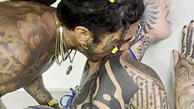 Tattooed sexy princess arrives for training session with damilvvs 😏💪