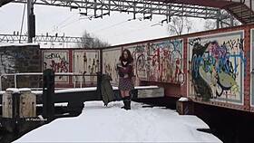 coed flashes in public at university