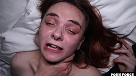 This skinny redhead teen gets her tight pussy broken in cosplay.