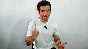 Mexican gay guy gives oral to straight married coworker in stream, then gets raw fucked in abandoned house