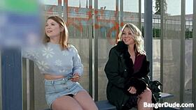 big tits katie morgan and ginger grey get freeuse pounded. lucky guy nails them in cinema doggystyle.