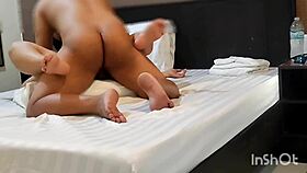 Asian milf gets steamy with hot sex in hotel room.