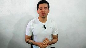 Mexican gay guy gives oral to straight married coworker in stream, then gets raw fucked in abandoned house