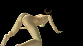 Animated 3D Cartoon Girl Poses Intensely In Multiple Positions