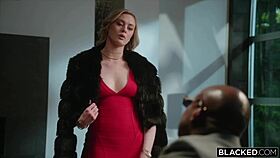 Amber, that blonde baddie, charges with deepthroat and riding a monster cock