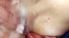Wife enjoys the aftermath of passionate fucking with her pussy satisfied