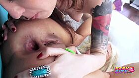 Anal Threesome with Riley Jenner and Misha Cross Gaping Wide