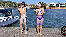 Natural tits bouncing while dancing and getting fucked hard