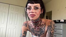 Goth step sister CC Doll practices sex in household fantasy with Scott Stark