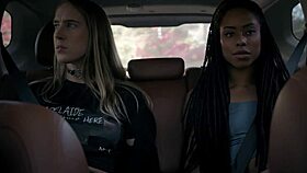 Scarlett, Serena, and Cadence scissoring passionately