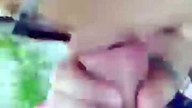 Chubby Milf Shares Outdoor Blowjob In Doggystyle With Cuckold Husband