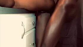 Ebony babe screams as massive BBC pounds her rough in bathroom!