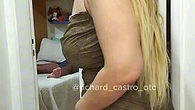 i got caught by aunt suzie masturbating and she couldn't resist so i fucked her hard in red sheer lingerie