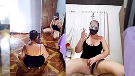 Mirella Delic performs a personalized striptease, ripping her clothes off