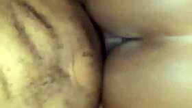 Amateur black babe bent over for doggystyle fuck