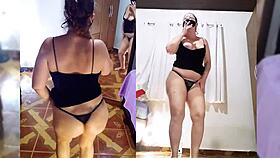 Mirella Delic performs a personalized striptease, ripping her clothes off