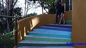 I gave my busty pussy to the public wanker in the square