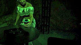 Group blowjob with big tits and shaved pussy