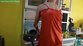 Ditaya, make the sissy do the dishes in panties?