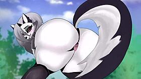 loona gets wild anal assfucking in furry hentai boss scene 😈