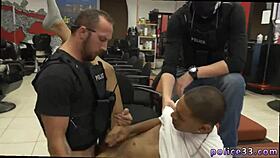 Watch This Gay Cop Fucking A Robbery Suspect While Other Naked Male Cops Watch