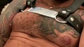 Gay Bodybuilder Strokes Big Black Cock