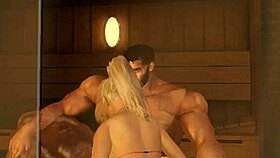 Heyward Trains Cheerleader for Huge Cock in Sauna After Practice.