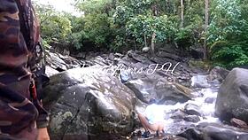 Random stranger fucks my pussy on the falls