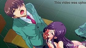 Anime orgy with classmate featuring big tits and monster cocks 😈