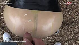 My Dirty Hobby - Ever Seen a Public Latex Fan Get Nailed Hard?