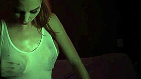 Ava Parker, petite redhead teen, dominates wet tshirt contest