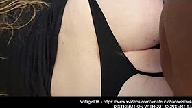 Ladyboy Gets Fucked Bareback By Big Black Cock!