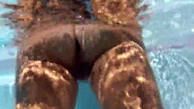 Pool go-pro fun hints at dani daniels' big tits and ass