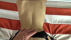 Shy teen bends over in first doggystyle casting!