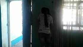 Horny latina prostitute gives homemade anal assfucking to colombian neighbor with cum