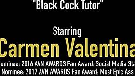 Small carmen valentina SUCKS big black cock in interracial cowgirl POUNDING