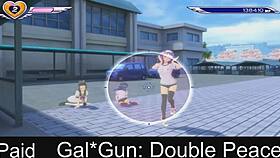 Gal gun double peace episode 4-1 in anime game style