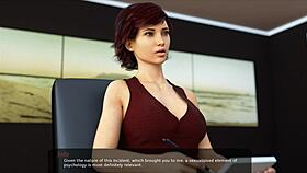 In the game Milfy City, a perverted psychologist dubs naughty teens with big asses and tits