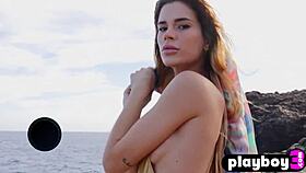 Hot Big Ass Brunette Teen Posing Outdoor