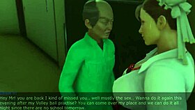 Chun-li schoolgirl teases with big tits and monster cock